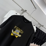 Fendi Fashion Logo Printed T-shirt Couple Versatile Casual Short Sleeve