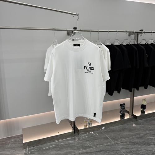 Fendi Classic Logo Printed T-shirt Couple Versatile Casual Short Sleeve