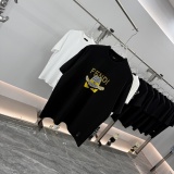 Fendi Fashion Logo Printed T-shirt Couple Versatile Casual Short Sleeve