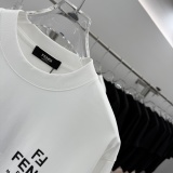 Fendi Classic Logo Printed T-shirt Couple Versatile Casual Short Sleeve