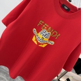 Fendi Fashion Logo Printed T-shirt Couple Versatile Casual Short Sleeve