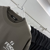 Fendi Classic Logo Printed T-shirt Couple Versatile Casual Short Sleeve