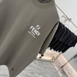 Fendi Classic Logo Printed T-shirt Couple Versatile Casual Short Sleeve