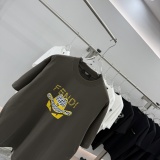 Fendi Fashion Logo Printed T-shirt Couple Versatile Casual Short Sleeve