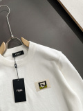 Fendi Classic Simple Versatile Leather Logo Round Neck Base Knitted Sweater