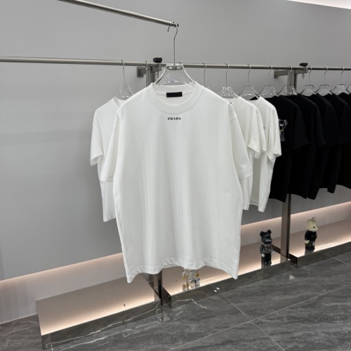 Prada Classic Simple Logo Printed T-shirt Couple Versatile Casual Short Sleeve