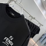 Fendi Classic Logo Printed T-shirt Couple Versatile Casual Short Sleeve