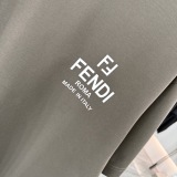 Fendi Classic Logo Printed T-shirt Couple Versatile Casual Short Sleeve
