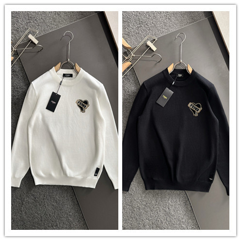 Fendi Classic Simple Round Neck Base Knitted Sweater