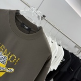 Fendi Fashion Logo Printed T-shirt Couple Versatile Casual Short Sleeve