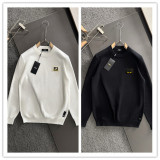 Fendi Classic Simple Versatile Leather Logo Round Neck Base Knitted Sweater