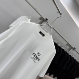 Fendi Classic Logo Printed T-shirt Couple Versatile Casual Short Sleeve