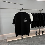 Fendi Classic Logo Printed T-shirt Couple Versatile Casual Short Sleeve