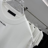 Prada Classic Simple Logo Printed T-shirt Couple Versatile Casual Short Sleeve