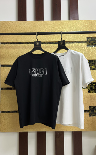 Fendi Classic Monster Logo Printed Short Sleeve Couple Casual Versatile T-shirt