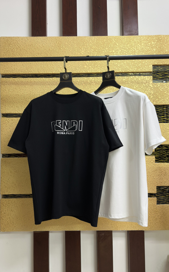 Fendi Classic Monster Logo Printed Short Sleeve Couple Casual Versatile T-shirt