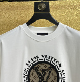Louis Vuitton Classic Logo Letter Printed Short Sleeve Unisex Casual Versatile T-shirt