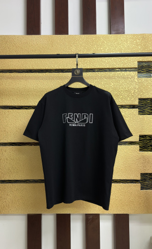 Fendi Classic Monster Logo Printed Short Sleeve Couple Casual Versatile T-shirt