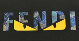 Fendi Classic Monster Logo Printed Color Blocked Short Sleeve Couple Casual Versatile T-shirt