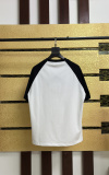 Fendi Classic Monster Logo Printed Color Blocked Short Sleeve Couple Casual Versatile T-shirt