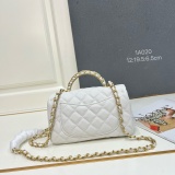 Chanel Classic Mini CC Lychee Pattern Leather Handbag Chain Cross Bag Size: 12 × 19.5 × 6.5 CM