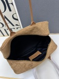 Chanel 2026 Spring/Summer Classic Lingge Suede Boston Handbag Size: 41 x 31 x 23 CM