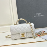 Chanel Classic Mini CC Lychee Pattern Leather Handbag Chain Cross Bag Size: 12 × 19.5 × 6.5 CM