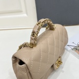 Chanel Classic Mini CC Lychee Pattern Leather Handbag Chain Cross Bag Size: 12 × 19.5 × 6.5 CM