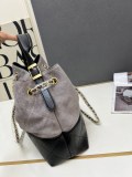 Chanel New Retro Splicing Suede Handbag Chain Shoulder Bag Diagonal Span Bag Size: 24 × 36 × 14 CM