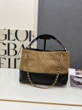 Chanel New Retro Splicing Suede Handbag Chain Shoulder Bag Diagonal Span Bag Size: 24 × 36 × 14 CM