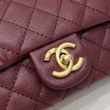 Chanel Classic Mini CC Lychee Pattern Leather Handbag Chain Cross Bag Size: 12 × 19.5 × 6.5 CM