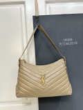 Yves Saint Laurent Fashion Sheepskin Checkered Shoulder Bag Size: 38 x 25 x 13.5 CM