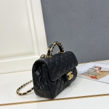 Chanel Classic Mini CC Lychee Pattern Leather Handbag Chain Cross Bag Size: 12 × 19.5 × 6.5 CM