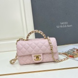 Chanel Classic Mini CC Lychee Pattern Leather Handbag Chain Cross Bag Size: 12 × 19.5 × 6.5 CM