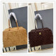 Chanel 2026 Spring/Summer Classic Lingge Suede Boston Handbag Size: 41 x 31 x 23 CM