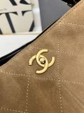 Chanel New Retro Splicing Suede Handbag Chain Shoulder Bag Diagonal Span Bag Size: 24 × 36 × 14 CM
