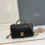 Chanel Classic Mini CC Lychee Pattern Leather Handbag Chain Cross Bag Size: 12 × 19.5 × 6.5 CM