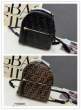 Fendi Fashion Versatile FF Embossed Backpack Size: 25 x 21 x 10 CM