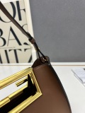 Fendi Fashion FF Metal Handle Handbag Crossbody Bag Size: 20 x 17 x 10 CM