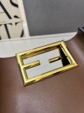 Fendi Fashion FF Metal Handle Handbag Crossbody Bag Size: 20 x 17 x 10 CM