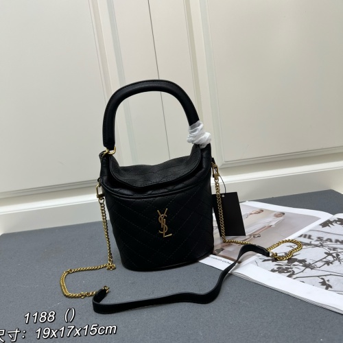 Yves Saint Laurent Fashion Versatile Bucket Bag Chain Strap Crossbody Bag Size: 19 x 17 x 15 CM