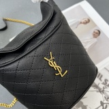 Yves Saint Laurent Fashion Versatile Bucket Bag Chain Strap Crossbody Bag Size: 19 x 17 x 15 CM