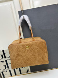 Chanel 2026 Spring/Summer Classic Lingge Suede Boston Handbag Size: 41 x 31 x 23 CM