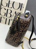 Fendi Fashion Versatile FF Embossed Backpack Size: 25 x 21 x 10 CM
