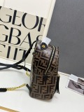 Fendi Fashion Versatile FF Embossed Backpack Size: 25 x 21 x 10 CM