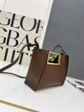 Fendi Fashion FF Metal Handle Handbag Crossbody Bag Size: 20 x 17 x 10 CM