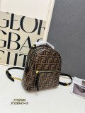 Fendi Fashion Versatile FF Embossed Backpack Size: 25 x 21 x 10 CM