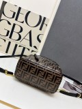 Fendi Fashion Versatile FF Embossed Backpack Size: 25 x 21 x 10 CM