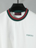 Gucci Classic Embroidered Logo T-shirt Unisex Casual Loose Short Sleeve