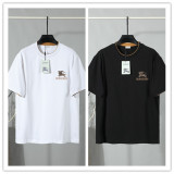 Burberry Classic Embroidered War Horse T-shirt Unisex Casual Loose Short Sleeve